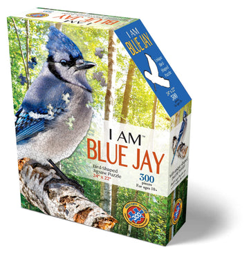 Madd Capp Puzzles - I Am Blue Jay - 300 Pieces - Animal Shaped Jigsaw Puzzle,Multi