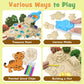 Lorfancy 112 Pcs Animal Sensory Bin Toys Kids Play Sand Kit Toddler Sandbox Toy Forest Animals Molds Sand Tools Diy Painting Pre