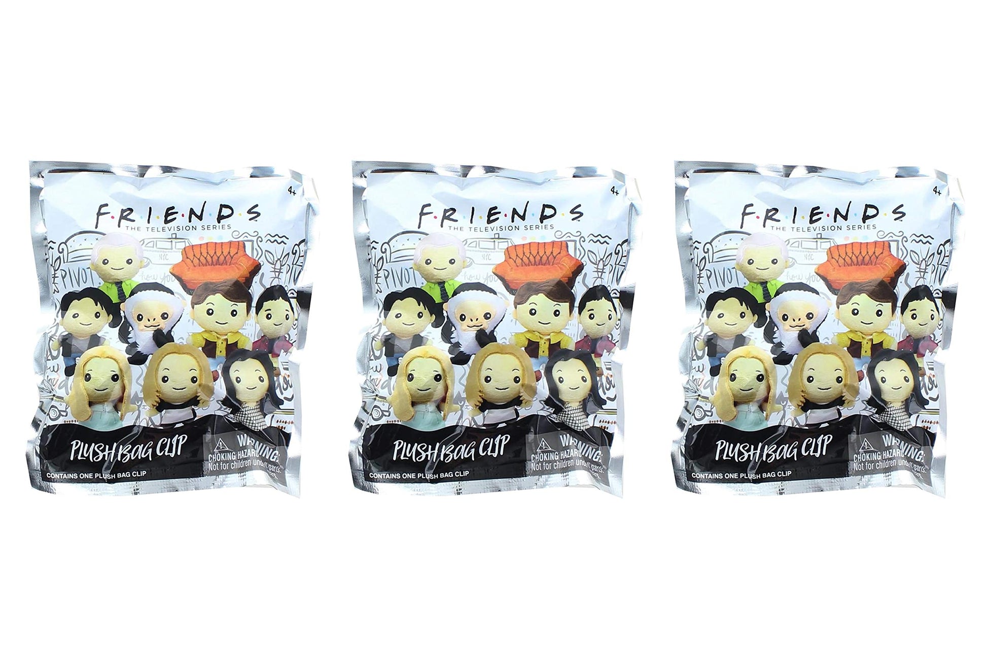 Monogram International Friends Collectible Plush Bag Clip | Lot Of 3