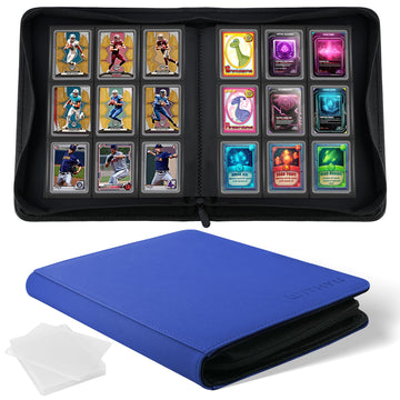 Top Loader Binder  WITHYU 9 Pocket Trading Card Binder for 3x4 Rigid Cards  360 Pockets Card Album with 20 Toploaders  Cards Storage Organizer for Sports  TCG  MTG (Deep Blue)