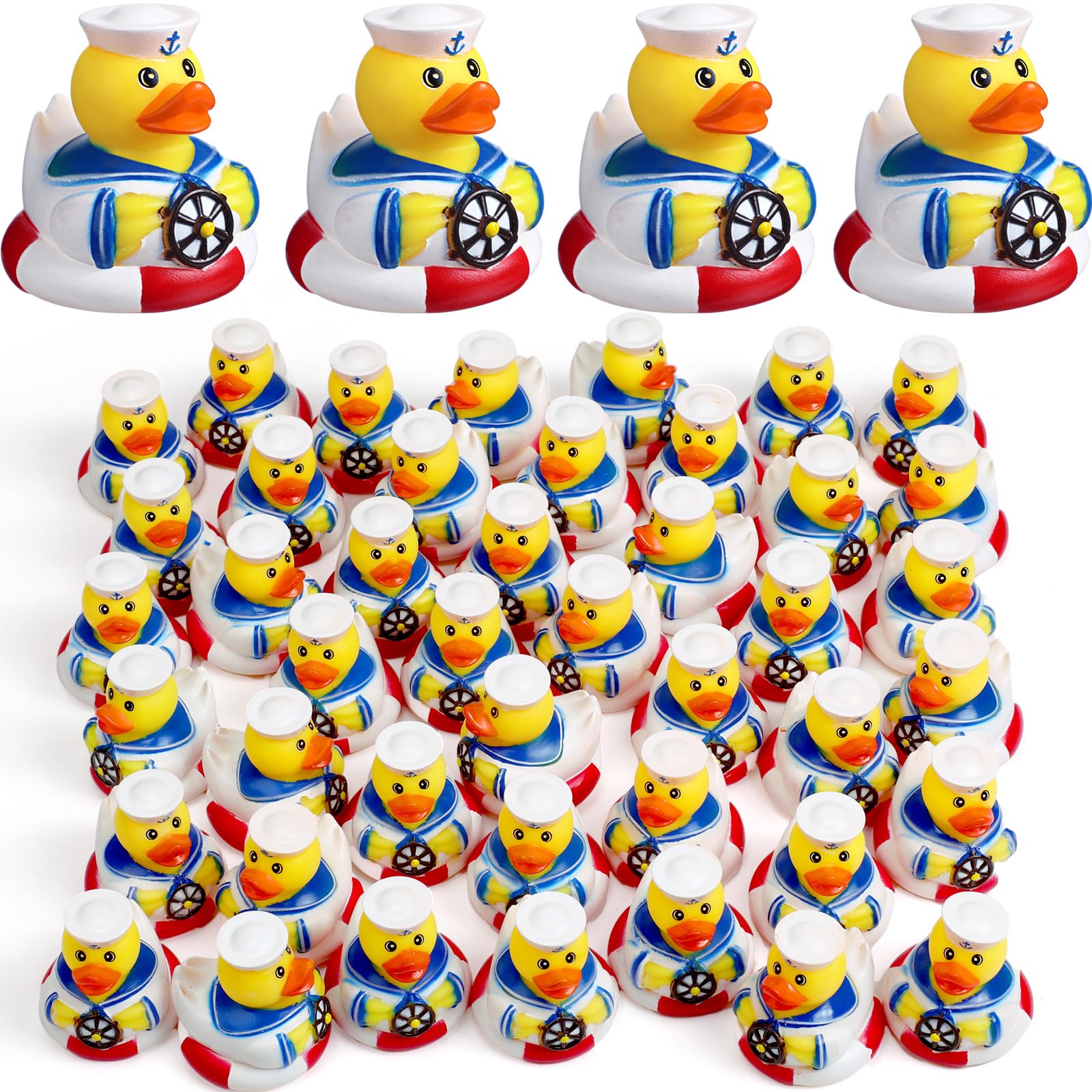 Jerify 12 Packs Cruise Ships Rubber Ducks 2 Inch Nautical Rubber Duck Bulk Cruise Ducks Sailing Rubber Ducks Cruise Ship Toy For