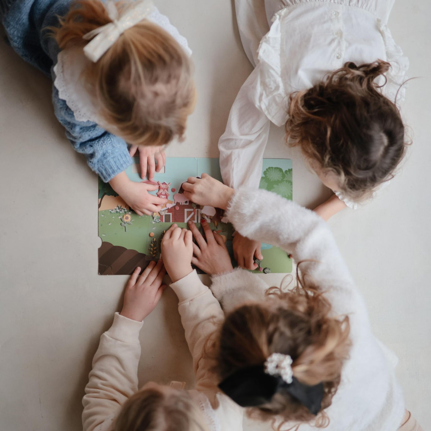 mushie Reusable Sticker Book Set (Farm) | 100+ Removable Puffy Stickers | Arts & Crafts Activity for Kids | Ages 3+