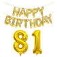 Shuntai 81St Birthday Decorations For Men Women 81 Balloon Numbers Gold Jumbo Number 18 Foil Mylar Balloons With Letters Happy B