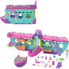 Polly Pocket Unicorn Dream Cruise Boat Playset, Multicolor, 23 Pieces, Includes 1 Doll, Model HWP26, Water Play & Color-Change Accessories