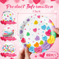 Potchen 100 Pcs 7 Inch Valentines Day Paper Plates Disposable Conversation Heart Paper Plates Round Sweetest Day Plates Decorat