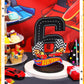 MiniInflat Race Car 6th Birthday Number Sign Centerpiece Race Car Theme 6th Birthday Party Supplies Wooden Table Decoration Phot
