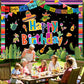 Mexican Party Backdrop Happy Birthday, Fiesta Party Backdrop, Cinco De Mayo Carnival Party Decorations, Colorful Wall Background