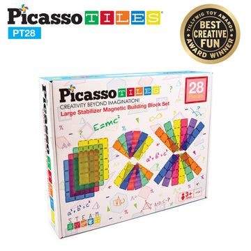 Picassotiles Large Stabilizer Building Block Base Jumbo Xl Plate Foundation Kit Magnetic Building Blocks Magnet Tiles Stacking S