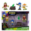 Sonic Prime 2.5-inch Action Figures Bos Cage Maze Themed 5 Pieces: Sonic, Gnarly Knuckles, Mangey Tails, Tree Stump and Green Sh