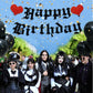 Ushinemi Pre-Strung Goth Birthday Decorations, No Diy Gothic Happy Birthday Banner Glitter Funeral Birthday Party Supplies