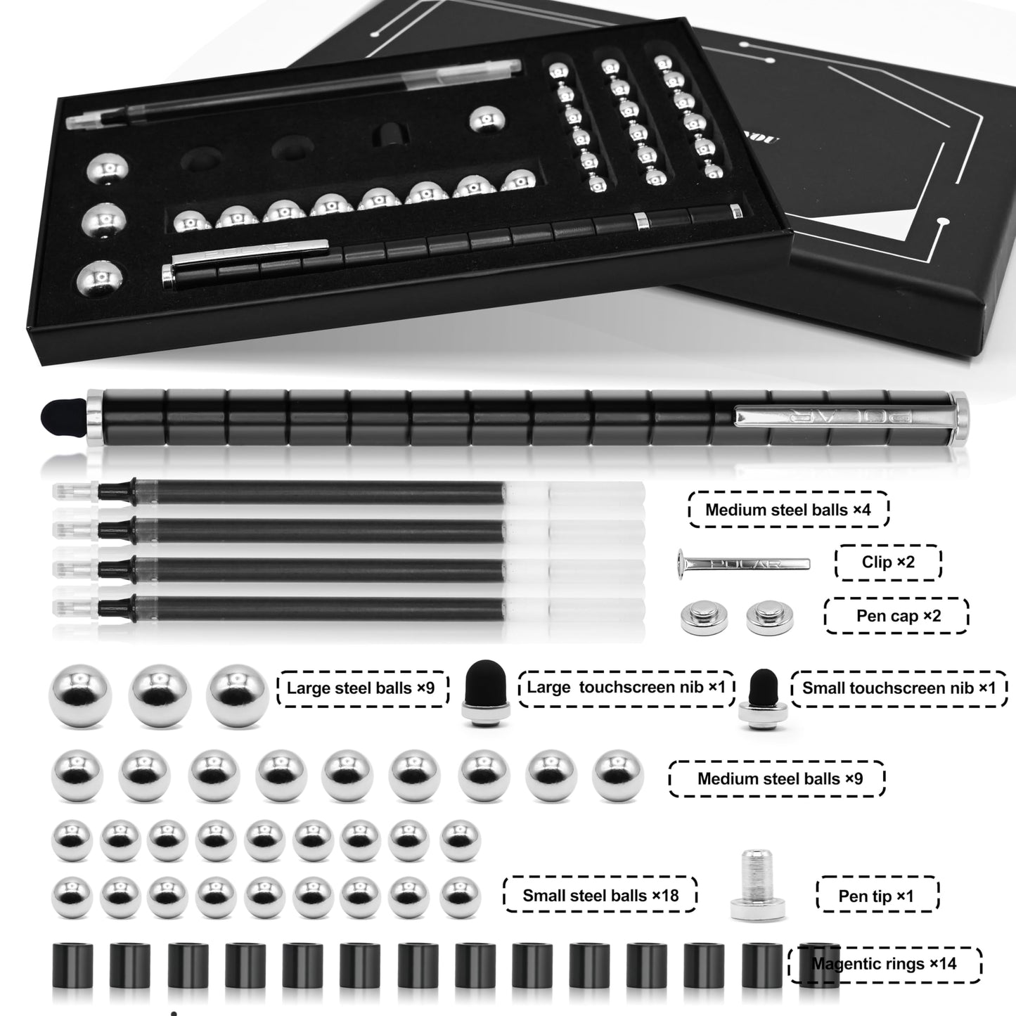 Magnetic Fidget Pen Toys For Adults Teens Cool Birthday Gifts For Young Men Unique Gifts For Teenage Boys Novelty Christmas Stoc