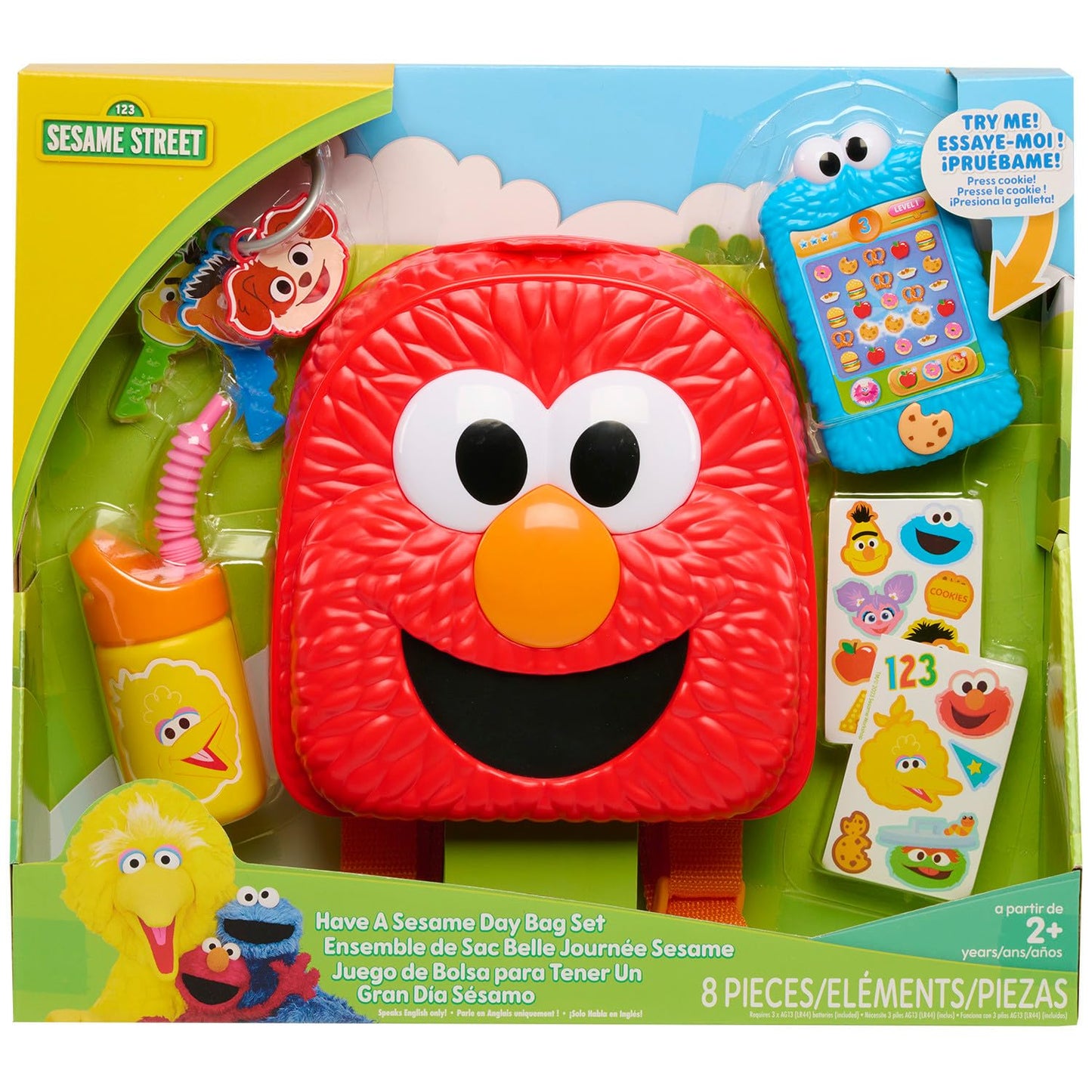 Sesame Street Have A Sesame Day 7-Piece Bag Set, Dress Up And Pretend Play, Kids Toys For Ages 2 Up By Just Play