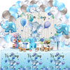 Baby Shower Party Decorations 121 Pieces Elephant Party Supplies Include Backdrop Banner Balloons Tablecloth And Cake Toppers For Baby Shower Gender Reveal Elephant Theme Birthday Party (Girl Style)