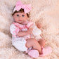 Aori Reborn Baby Dolls Lifelike - 22 Inch Realistic Reborn Baby Girl with Handmade Details | Includes Pink Outfit  Pacifier & Certificate | enhanced Soft Vinyl Doll Gift for Collectors  Kids 3+