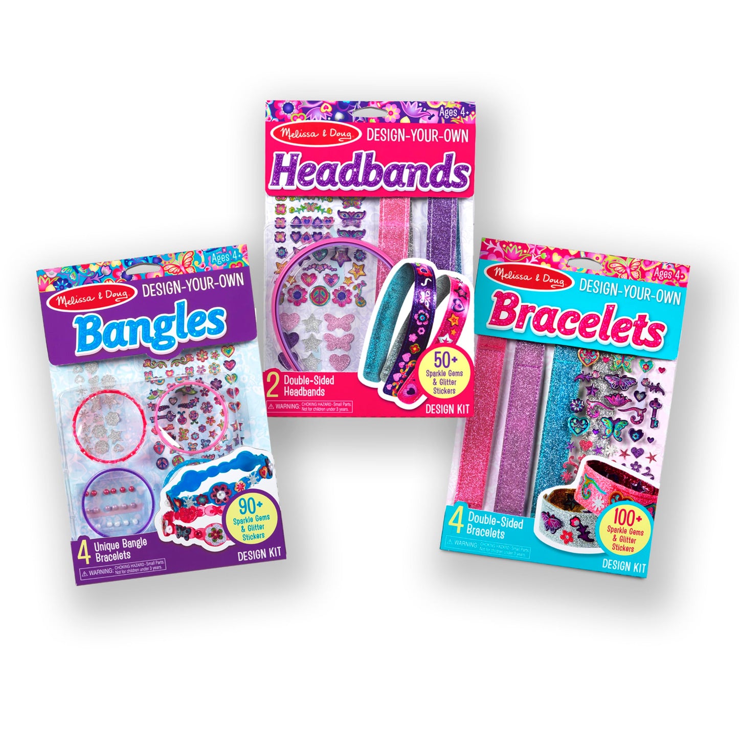 Melissa & Doug Design-Your-Own Jewelry-Making Kits - Bangles, Headbands, and Bracelets