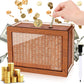 Homgaty Wooden Money Box Money Bank, Countdown Money Saving Box With 3000 Dollars Target, Money Box With Money Target And Numbers To Check For Boys Girls (3000 Usd)