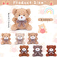 24 Pack Mini Bear Toys Bulk Plush Stuffed Animals Jointed Doll 3.15 Inch Bear Keychain For Teens Girls Adult Birthday Wedding Gr
