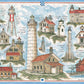 Heritage Puzzle 550 Piece Jigsaw - Lighthouses of Door County, Frameable 18"x24", Cardboard