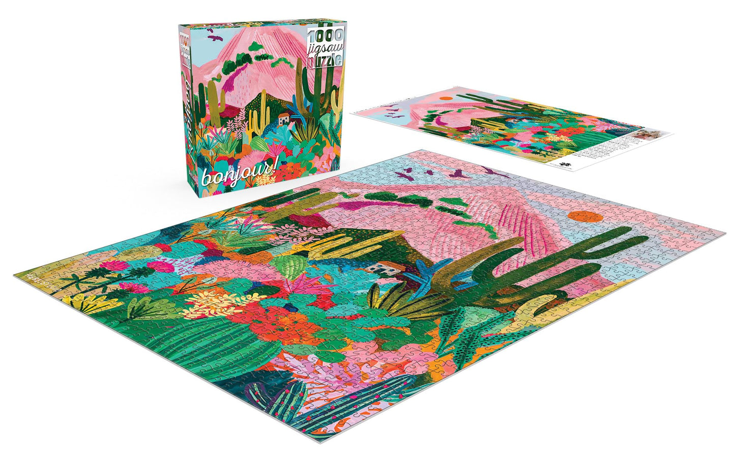 Buffalo Games 1000 Piece Jigsaw Puzzle - Cactus Mountain AZ - Large Multicolor Paper Puzzle - Model 13703 for Adults