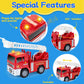 4 Pack Toy Cars- Fire Truck& Ambulance& Helicopter& Play Police Car Toys Set for 2 3 4 5 6 Year Old Boys Toddlers Gift, Emergenc