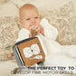 Soft Toy Block With Wooden Ring For Babies 0-3 And 0-6 Months - The Perfect High Contrast Activity Cube & Teething Toy With Tummy Time Mirror For Newborns - A Fun Sensory & Development Toy For Infants