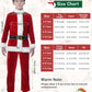 Fancyfun Santa Claus Costume For Kids, 9Pcs Boys Christmas Suit Kids Santa Costume Outfit Velvet For Boys Christmas Cosplay, 3-4