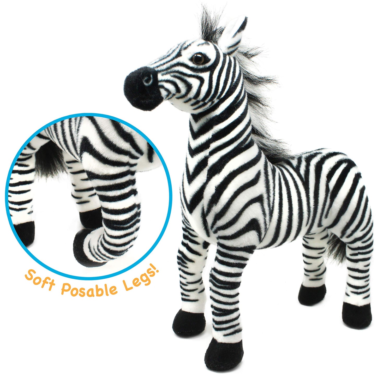 Tigerhart Zebenjo The Zebra - 16 Inch Stuffed Animal Plush