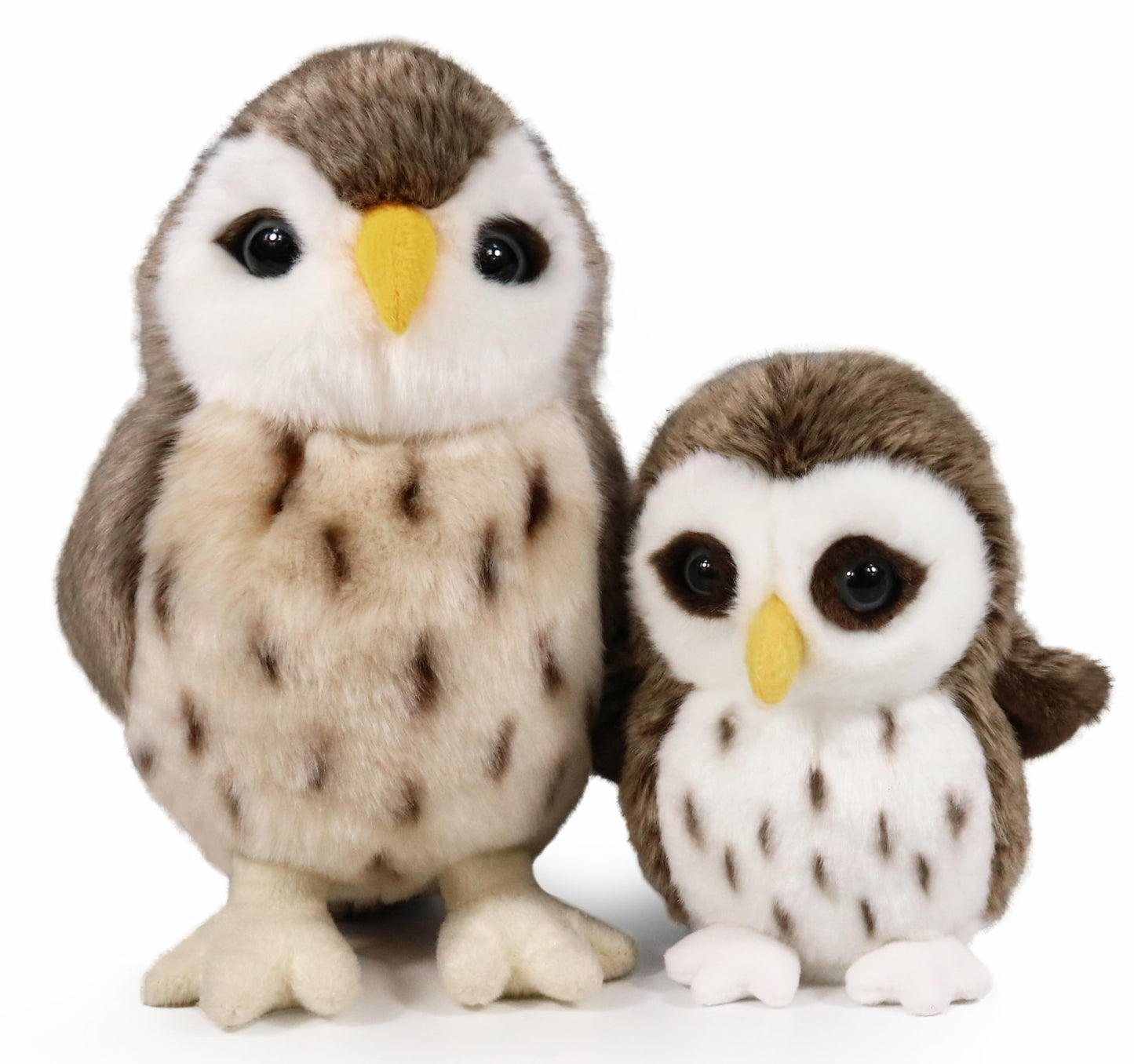 Ice King Bear Stuffed Animals Set - Brown Polyester Mom and Baby Zoo Wild Animals (Owl) - Model IKB6910951
