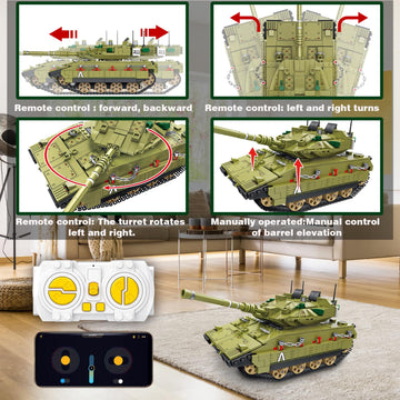 Bestmoment Military Mk4 Rc Tank Building Toys -1109 Pcs Ww2 Army Military Toys Building Blocks For Adults, World Of Tanks Buildi