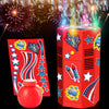 ArtCreativity  Bubble Machine - Bubble Blower Toy with Sound Effects and Flashing LED Lights - Includes Bubble Solution  Batteries  Stickers  for 4th of July  Great Party Supplies