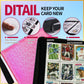 Dosanlues 9 Pocket Card Binder - 1080 Double Sided Pocket PU enhanced Zip Trading Card Binder Collectible Card Albums for MTG  TCG  Sports Cards  Game Cards - Bling Pink