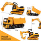 Toy To Enjoy Construction Toy Set - Excavator & Dump Truck, Moveable Claw, Yellow, Model 796752031743