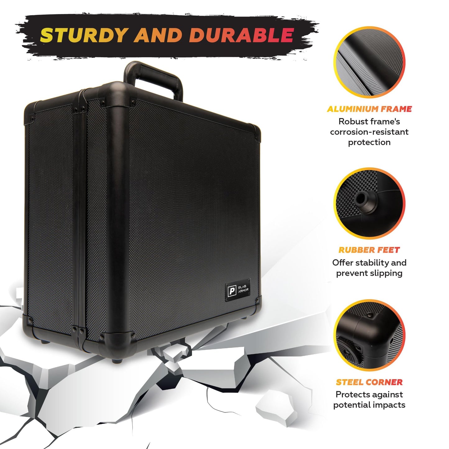 Panopply SLAB protective covering 120+ 3 Row Psa Graded Card Storage Box Graded Card Case Psa Slab Case for Graded Cards Psa Card Case Baseball Card Cases for Sports Cards Storage (BLACK)