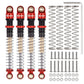 INJORA 51mm Shocks-Long Travel Threaded Double Barrel Damper for Axial AX24 SCX24 Upgrade 1/24 RC Crawler(Red)