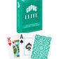 Copag Elite 100% Plastic Playing Cards, Poker Size (Standard) Jumbo Index Single Deck (Green)