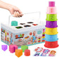 Angel Kids 4 In 1 Baby Toy Pack | Stacking Cups & Shape Sorting Blocks | Activity & Learning Toys For Babies | Infant & Preschoo