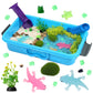 AGENTLAN Axolotl Sensory Bin,Axolotl Sensory Toys with Play Sand for Toddlers Boys and Girls, Kids Toys Gift Sand Toys for Age 3