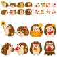 EZdhuawuse Fall Craft for Kids Kindergarten DIY Hedgehog Craft Kits 123Pcs Autumn Thanksgiving Art Craft Make Your Own Hedgehog 