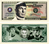 Set of 5 - Leonard Nimoy Star Trek Spock Collectible Million Dollar Bill