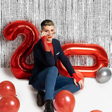 21 Balloon Number, Red Number 21St Birthday Balloons 40 Inch, 21 Or 12 Years Old Red Birthday Decorations For Men Women Him Her,