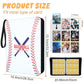9 Pockets Trading Card Binder With 900 Double-Sided Pockets, Pu Zipper Top Loader Binder With 50 Removable Sleeves For Basketbal