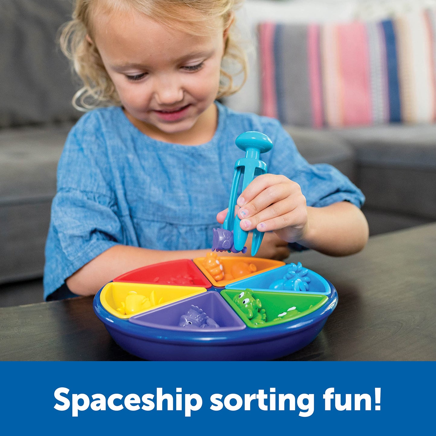 Learning Resources Oodles Of Aliens Sorting Saucer, Fine Motor Skills, Counting And Sorting Toys, Preschool Games, Educational T