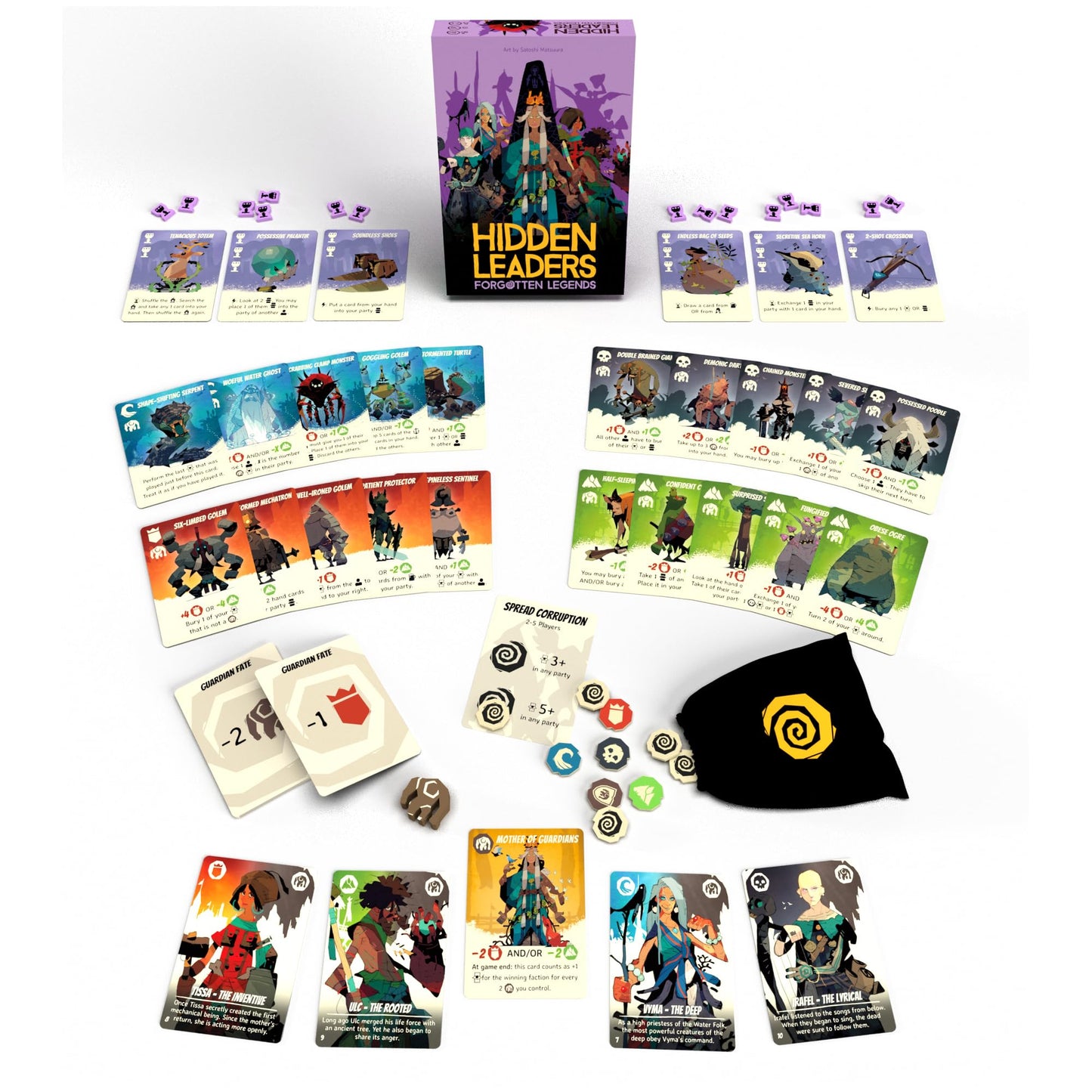 BFF Games Hidden Leaders: Forgotten Legends Expansion - New Factions & Abilities  Fantasy Game  Strategy Game for Kids and mature-themeds  Ages 10+  2-6 Players  20-40 Minute Playtime  Made by BFF Games