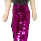 Anico 18' Colorful Mermaid With Blonde Hair With Purple/Silver Color Changing Tail