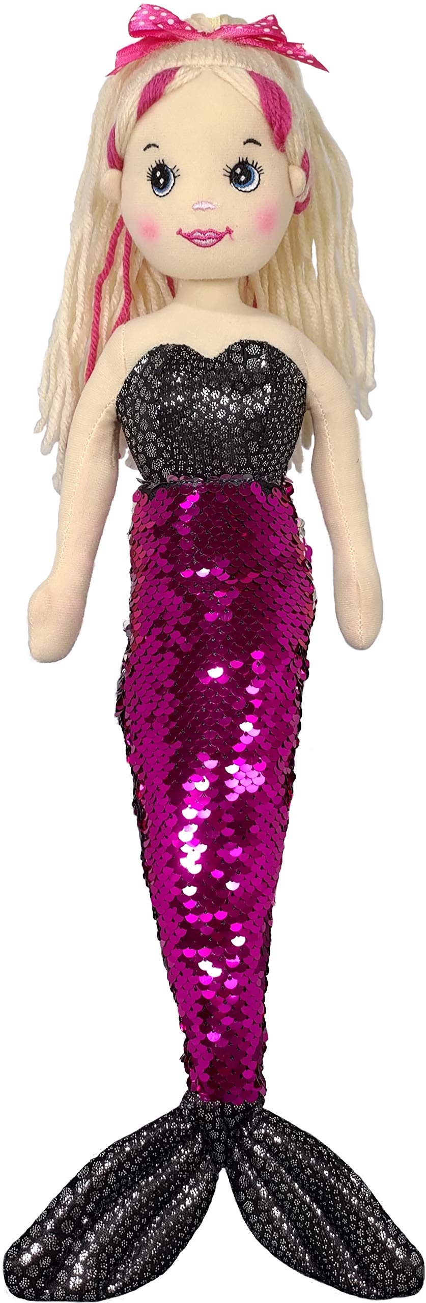 Anico 18' Colorful Mermaid With Blonde Hair With Purple/Silver Color Changing Tail