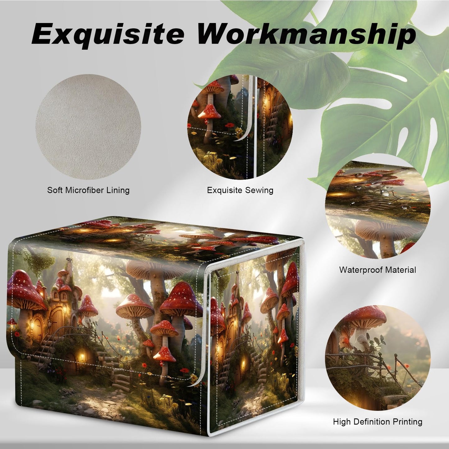 DEGDFSGR Card Game Storage Box for TCG MTG Deck Box Organizer Trading Card Case Commander Deck Box Magnetic Closure Creative Pat