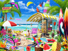 Vermont Christmas Company Beach Getaway Jigsaw Puzzle 550 Piece - Fully Interlocking And Randomly Shaped Pieces - 24' X 18'