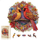 Wooden Puzzles for mature-themeds  Cardinal Wood Puzzles mature-themed  Unique Animal Shape Wooden Jigsaw Puzzle  Christmas Birthday Gifts for Women Men Puzzle Game Lovers (S - 9.9?9.8in - 100pcs)