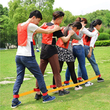 Sonyabecca Cooperative Band Walker 5-Legged Race Band Set Game Teamwork Training for Children mature-themed Pack of 2