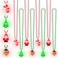 Christmas Necklace Light Up, 8Pcs Christmas Accessories For Kids, Led Light Christmas Necklaces Bulk, Bead Chain Lighted Christm